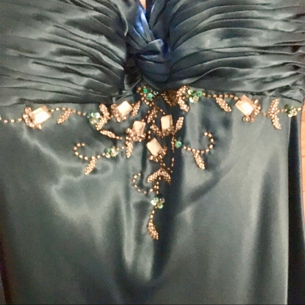 Stunning Floor Length Satin Prom Dress - Picture 3 of 8